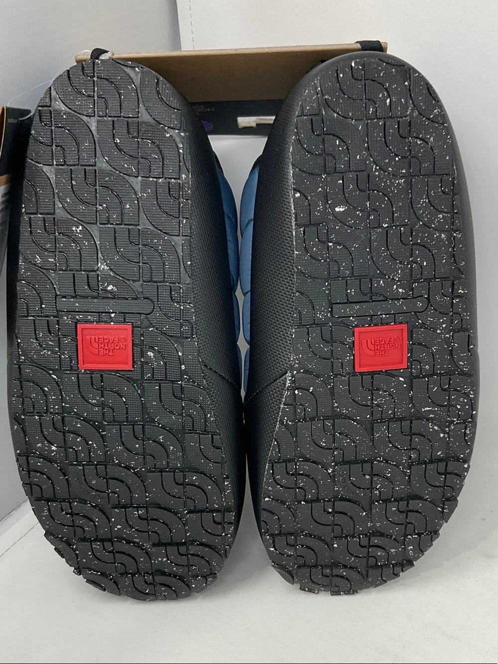 The North Face Blue Quilted Insulated Slip-On Mules